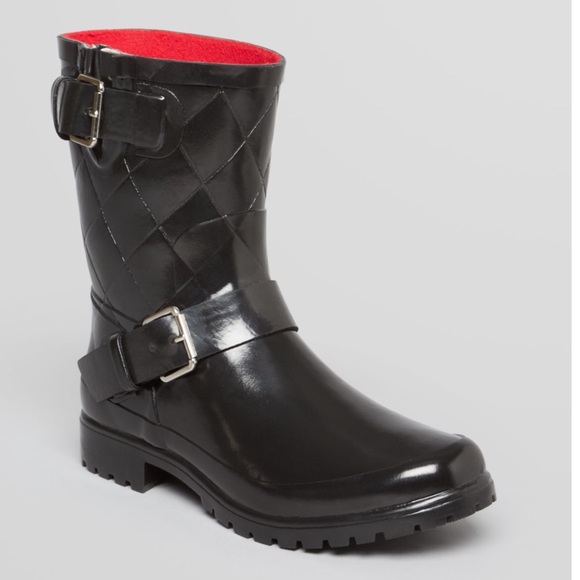 sperry black rubber boots